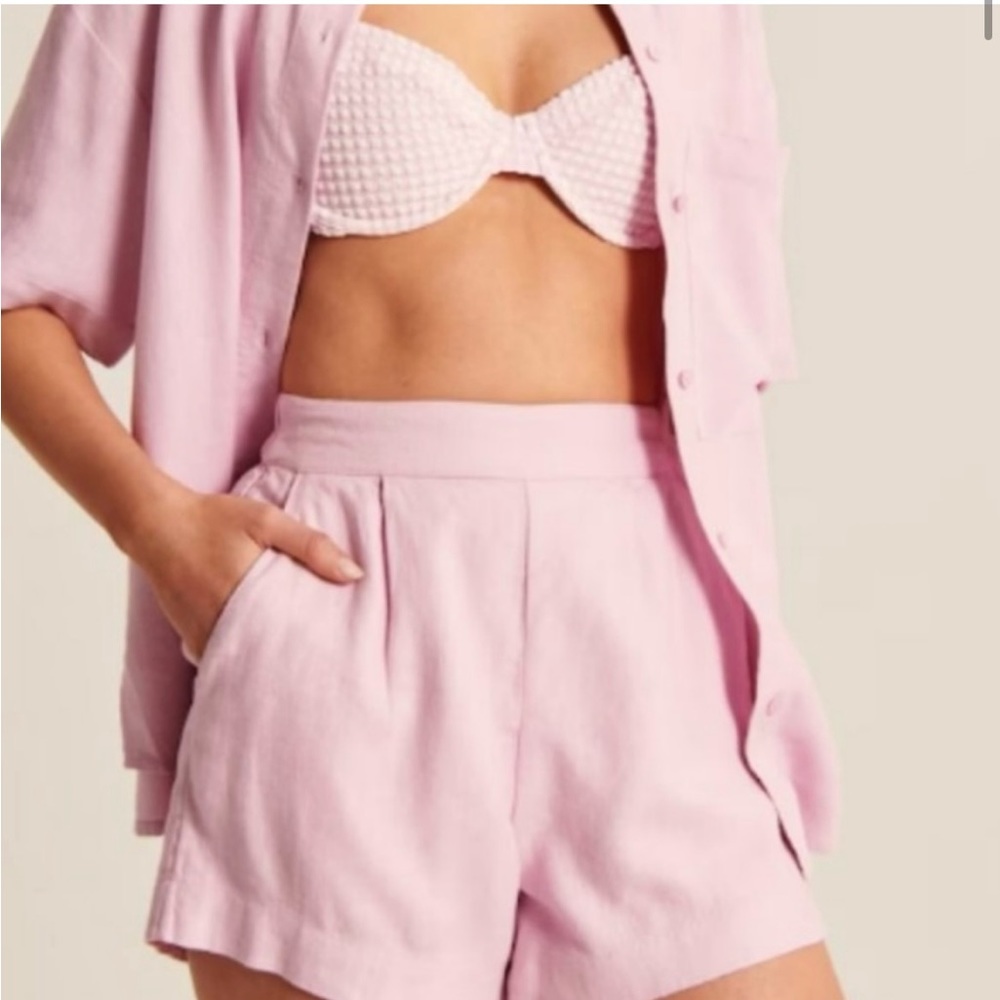 Abercrombie & Fitch linen pull on shorts